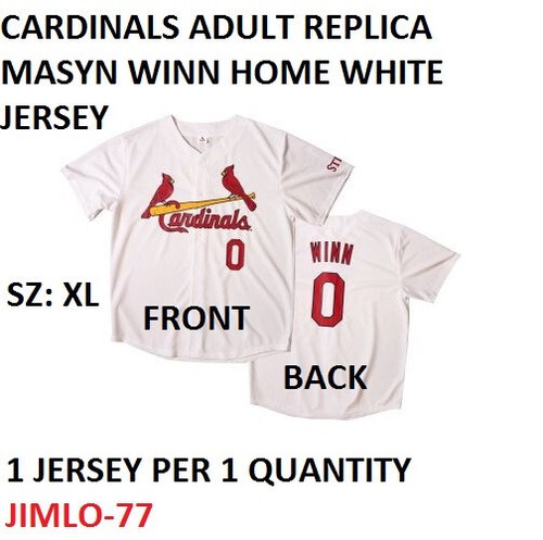 CARDINALS MASYN WINN HOME WHITE JERSEY 6/10/25 SZ XL SGA NEW ST. LOUIS ADULT ©