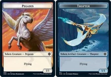 10 Token Cards - PEGASUS / THOPTER - Starter Commander Decks - Magic MTG FTG