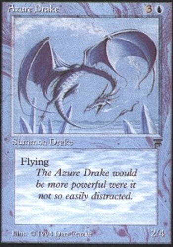 MTG magic cards 1x Azure Drake Legends Moderate Play, English