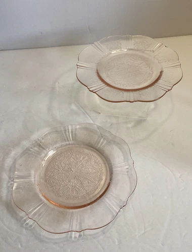 2 ~Macbeth Evans American Sweetheart Pink Depression Glass 6" Dessert Plate