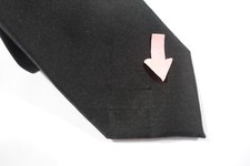 ALFANI BLACK SATEEN SATIN FEEL 3 INCH NECK TIE MENS DEFECT