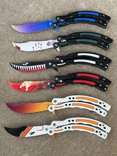 (WHOLESALE LOT x 12) Stainless Steel Practice Trainer Butterfly - 111