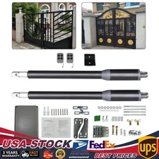New Gate Opener DC 24V 650 lbs Automatic Arm Dual Swing Remote Control 250rpm