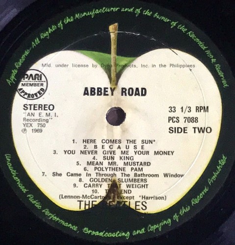 PHILIPPINES: THE BEATLES ABBEY ROAD LP (ALBUM) RARE - Picture 4 of 4