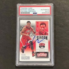 2015-16 Panini Contenders #80 Rashad Vaughn Signed Card AUTO PSA Slabbed RC Rook