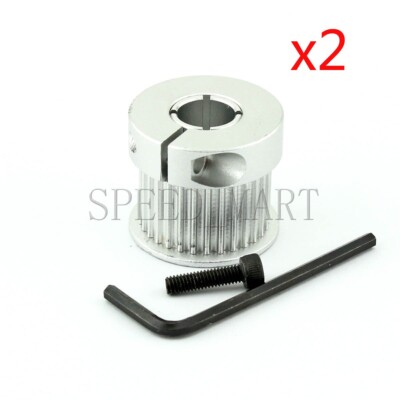2x HTD3M 30T Clamping type Timing Belt Pulley 14mm Bore 16mm width Stepper Motor