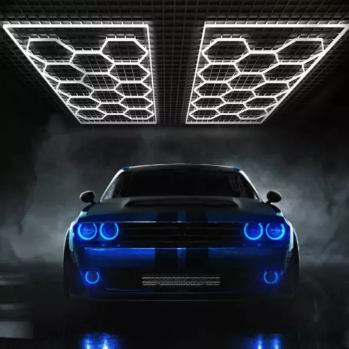5/8/14/28 Hexagon LED Lighting Car Detail Garage Workshop Retail Light Honeycomb - Picture 4 of 30