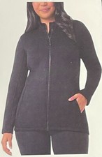 32 Degrees Heat Women  s Full zip Active Waffle Jacket, Black Small