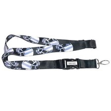 BIKER SKULL BLACK LANYARD