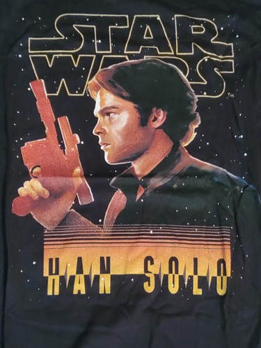 Disney Solo A Star Wars Story Han Solo Women's Black Graphic T-Shirt Size XL New - Picture 5 of 5