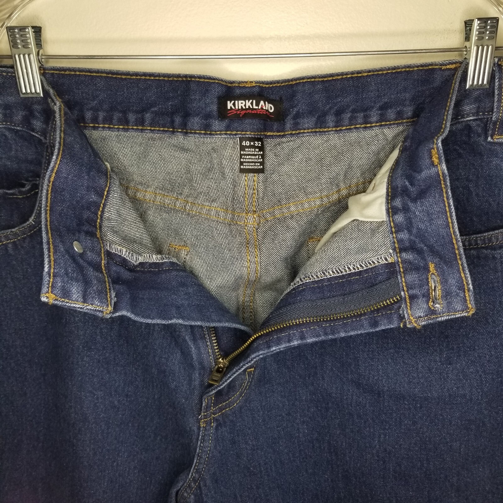 Kirkland Signature Mens Straight Blue Jeans Size 40x32 Gem