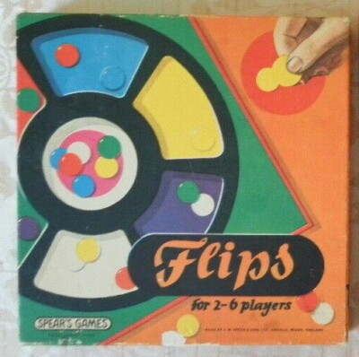 Vintage Spears Flips tiddlywinks Counter Brettspiel 1953 komplett