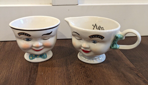 Bailey's Irish Cream Sugar Bowl and Creamer Set Edizione Limitata 1996 Winking