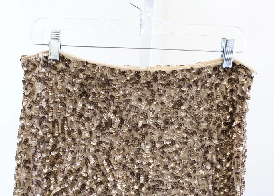 VINCE 金色网格亮片装饰铅笔裙 8 码全新带标签缺陷 * SEAM REPAIR — 第 4/4 张图片