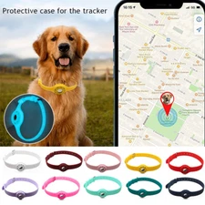 For Apple AirTag Silicone Band Collar Case GPS Anti-lost For Cat Dog Pet