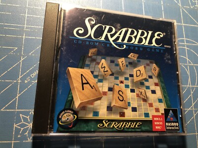Scrabble CD-Rom Crossword Game Vintage 1996 Hasbro ( English) FREE SHIPPING