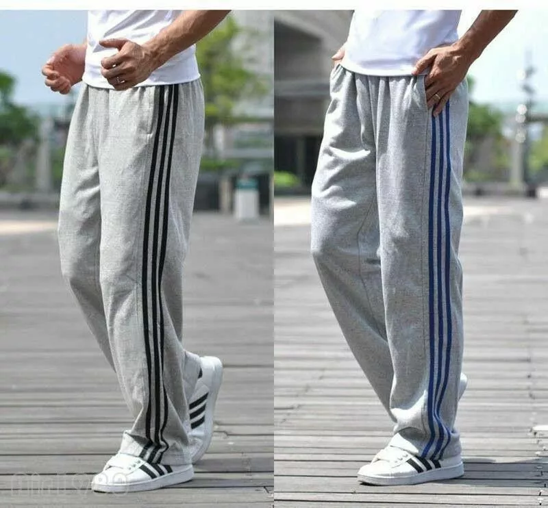 Mens Sweatpants Casual Loose Plus Size Sport Trousers Straight Pants XL-5XL  @@