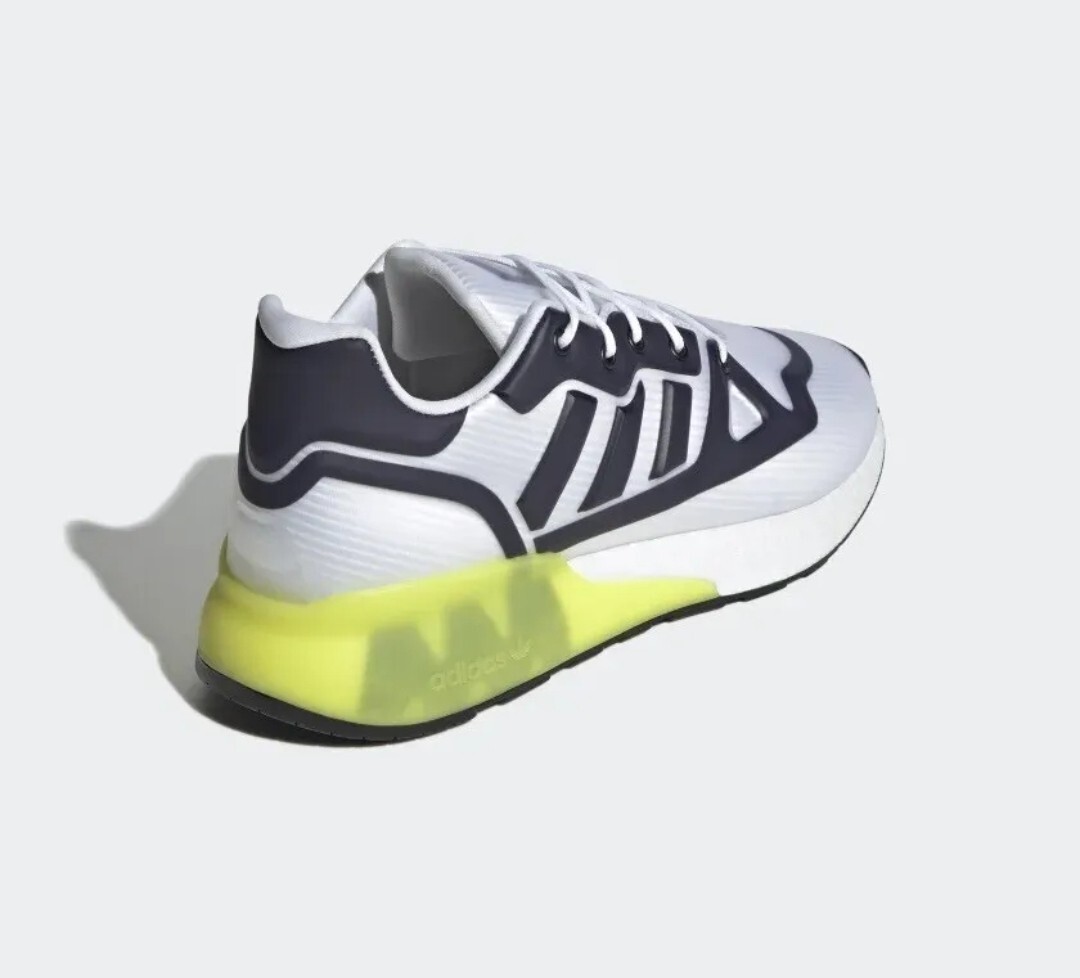 MEN'S Adidas Originals ZX 2K Boost Futureshell White Acid Yellow