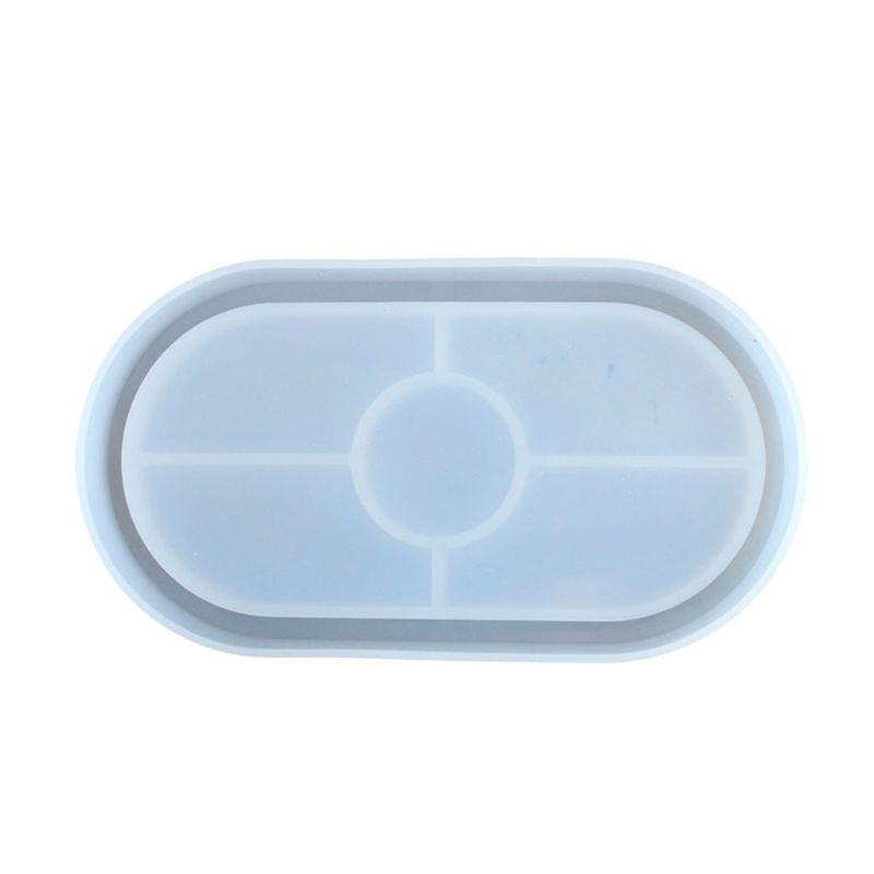 Resin Tray Silicone Mold Oval Jewelry Making Molds Elliptical Storage Tray