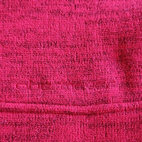 Obermeyer Sweater Mens Medium Pullover Ski Red 1/4 Button - Picture 3 of 11