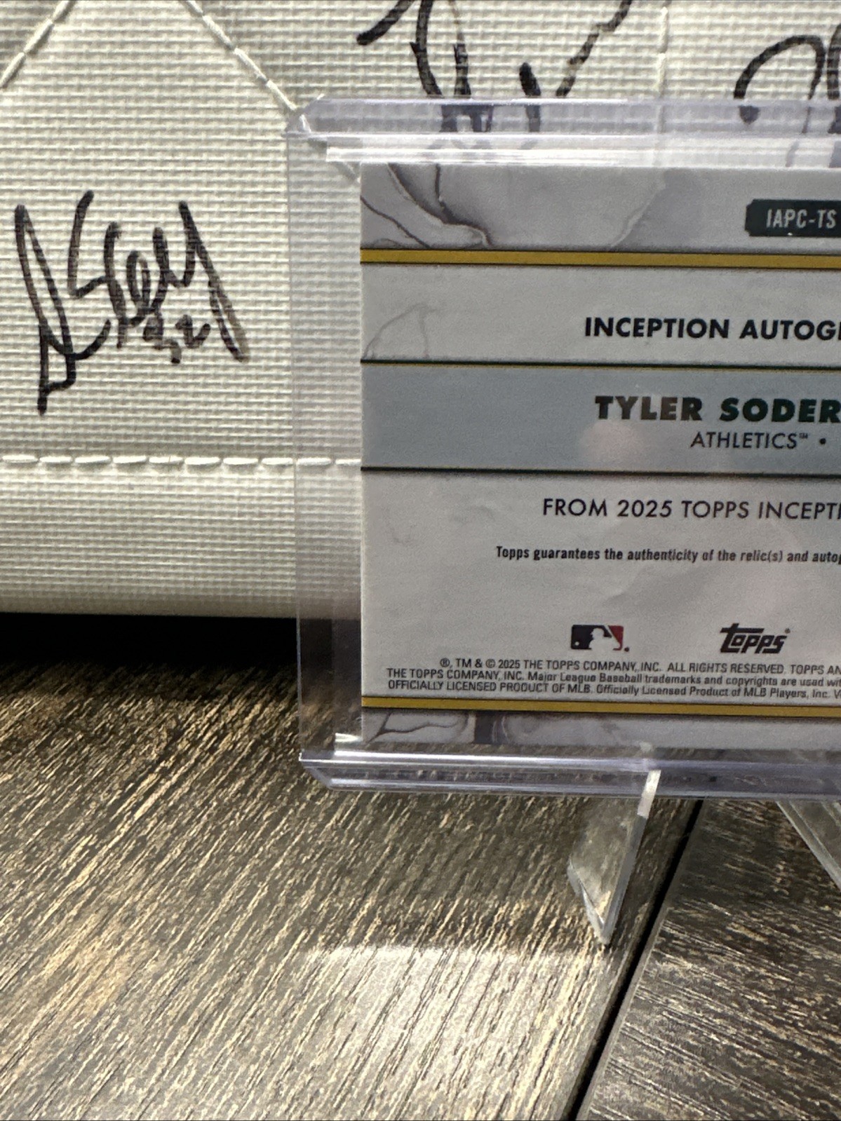 2025 Topps Inception Tyler Soderstrom /125 Patch Auto #IAPC-TS ~ Athletics view 6