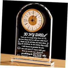 Lovely Birthday Crystal Clock Gifts for from Daughter Son, Unique to Mydy Dad