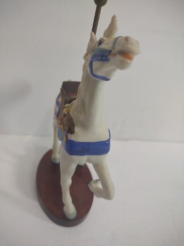 Vtg Franklin Mint Treasury Of Carousel PATRIOT HORSE Porcelain Figurine A7A - Picture 10 of 12