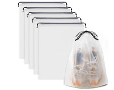 Clear Shoe Bags for Travel 5 PCS, 15.7" X 11.8" Travel Shoe Bags for Packing, Wa