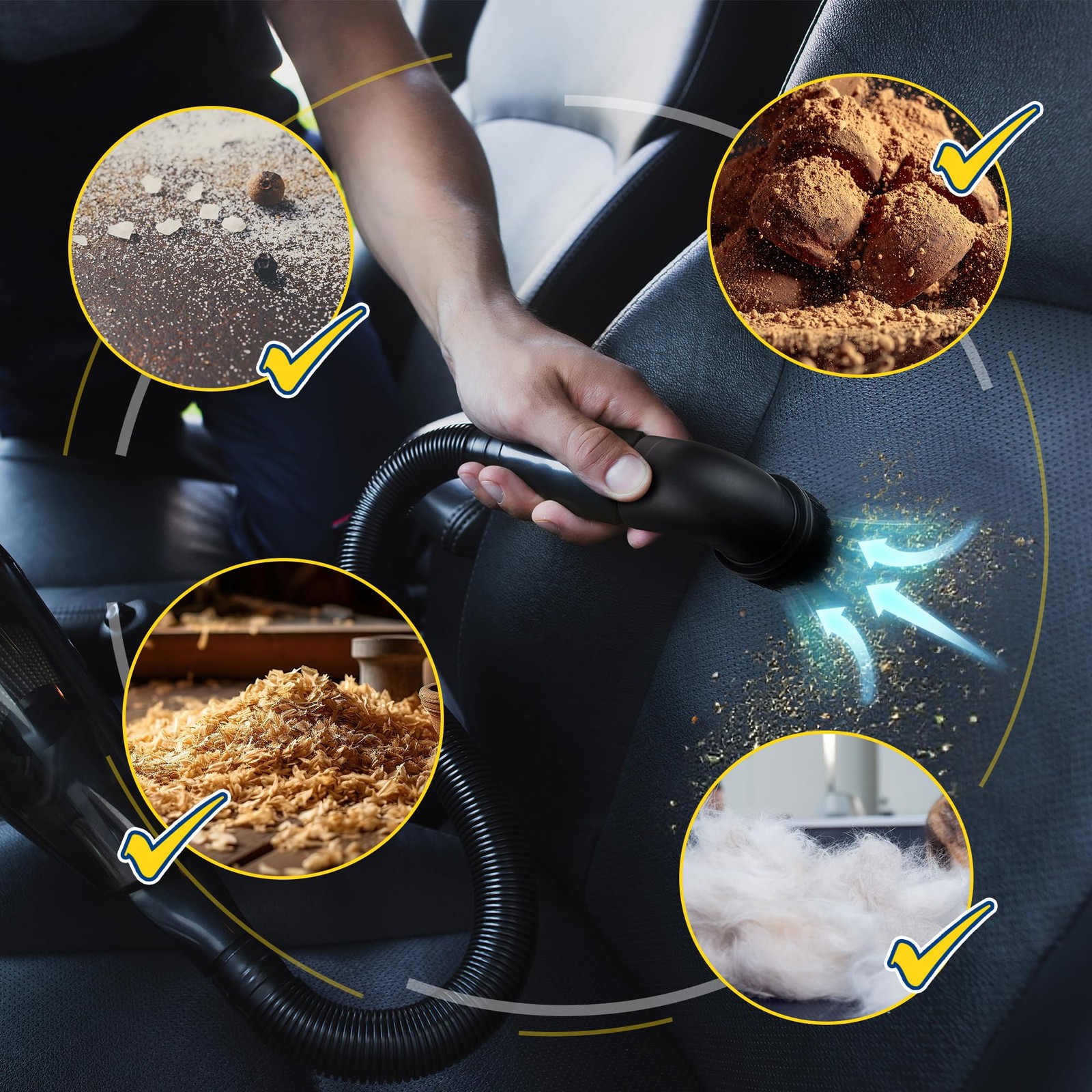 2 Pack 2 1/2'' Wet Dry Vacuum Dust Brush Attachment Compatible with Shop-Vac ...