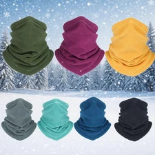 Winter Neck Warmer Windproof Face Ski Mask Fleece Cover Scarf for Cold Weather