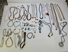 Lot Of Vintage Costume Jewelry Necklaces Earrings Bracelets