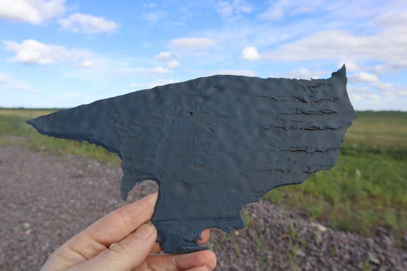 American Flag Blue Polyurea Coating Piece-Own a piece of history!! 11x6 inches