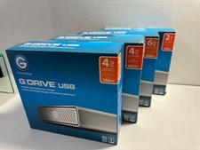 GDRIVE LOT of 4 External Hard Drives USB 3.0 Ultra LOW Hours 0G03594 0G03674