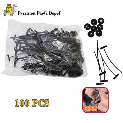 100PCS Nylon Universal Cable Ties Heavy Duty Self-Locking Zip Tie Holders