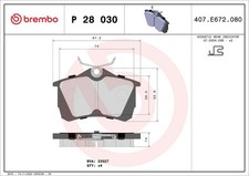 Brembo Bremsbelagsatz Hinten Lucas-System für Honda Accord VI Limo + 98-08