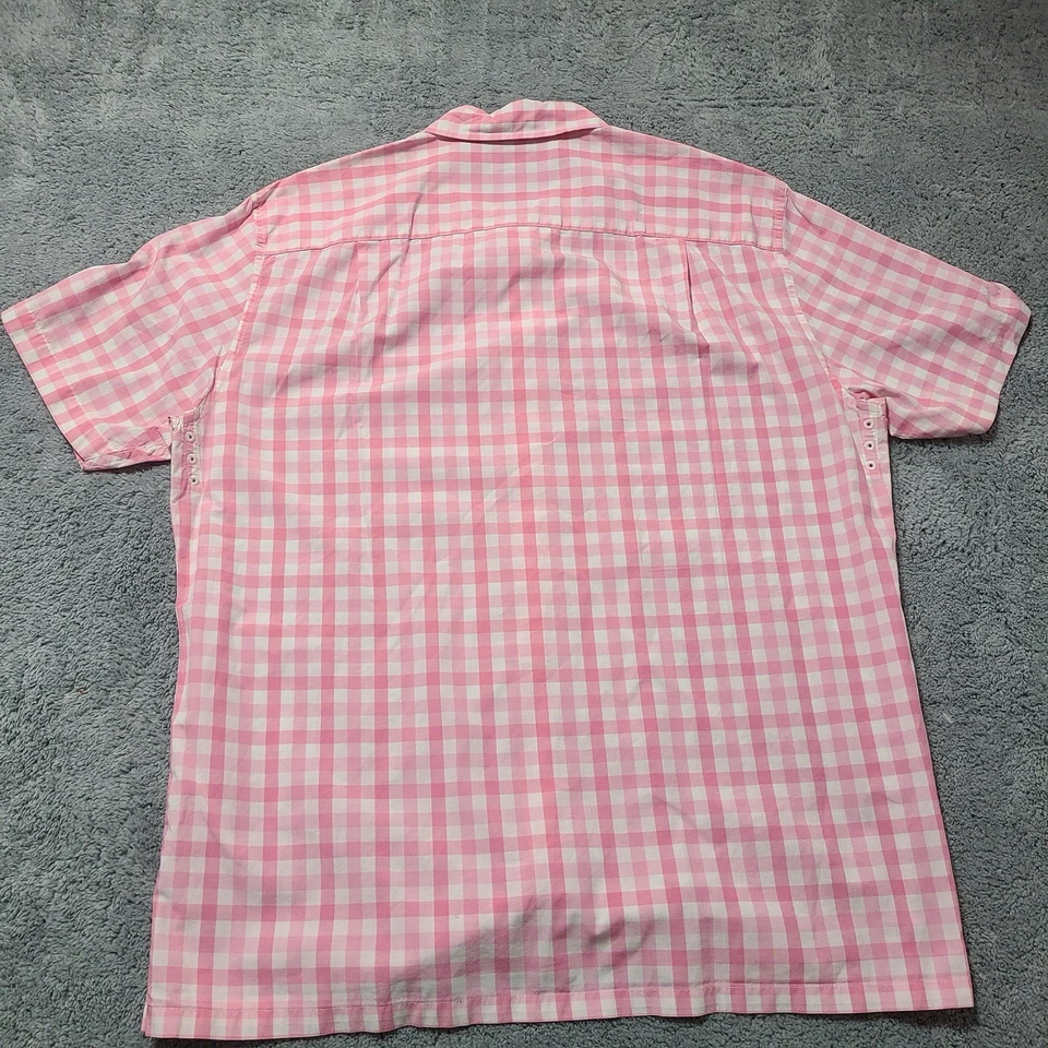 Camisa Victorinox Abotonada Hombre Grande Ajuste A Medida Rosa Guinga Manga Corta Foto 4 de 4