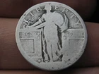 Dateless Silver Standing Liberty Quarter, Type 1 Variety Minted in 1916 and 1917