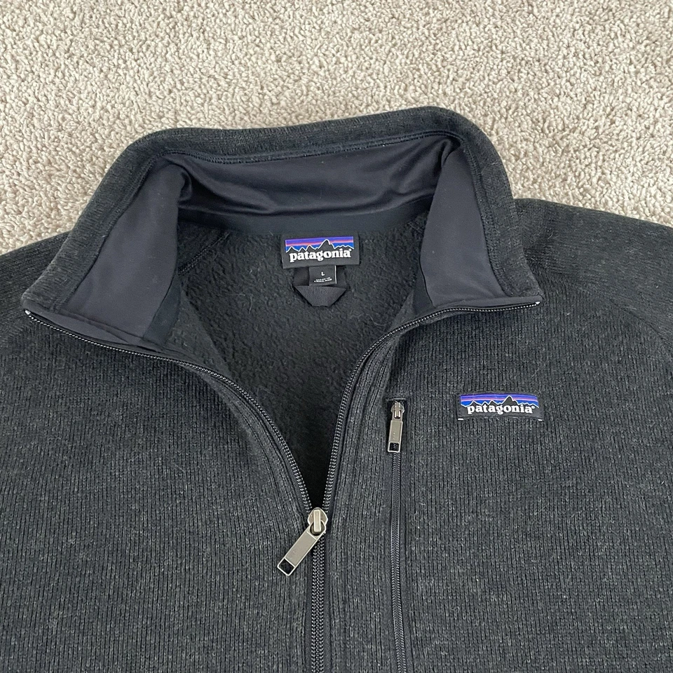 Suéter Patagonia Better Para Hombre Grande Negro 1/4 Cremallera Pullover Polar 25522 RT Foto 2 de 4