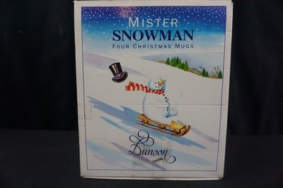 DUNOON Scotland Mister Snowman Mugs~Set Of 4~Christmas/Winter Theme~Boden NIB 