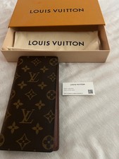 Louis Vuitton Monogram Brazza Long Wallet Purse Brown