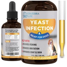 Dog Yeast Infection Ear Treatment - Relieves Itch, Irritation Inflammation