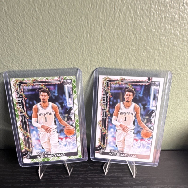 Topps Holiday NBA Trading Card Lot Victor Wembanyama Spurs 2 Cards H156