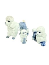 Set Of 3 Miniature Tiny Blue White Porcelain ...