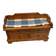 DOLLHOUSE BEDROOM FURNITURE Concord Blanket Chest Removable Drawers Vintage