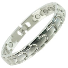 Sisto-X Copper Alloy with Chrome Finish Bracelet Hi Strength NdFeB 16 Magnets...