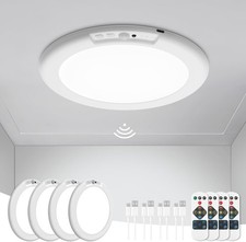 4X Rechargeable Motion Sensor Ceiling Light with Remote,Battery Powered Wireless