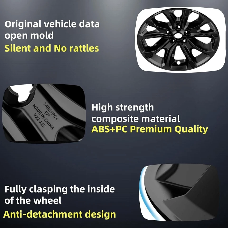 Wheel Skins for CHEVROLET EQUINOX 2018-2021; 17 inch Wheel Covers; Set Of 4 Pcs Foto 4 de 4