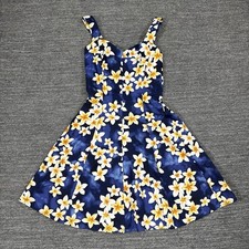 Royal Creations Floral Hawaiian Sundress Medium Fit Flare Pinup Retro USA VTG