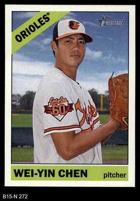 2015 Topps Heritage #272 Wei-Yin Chen Orioles 8 - NM/MT