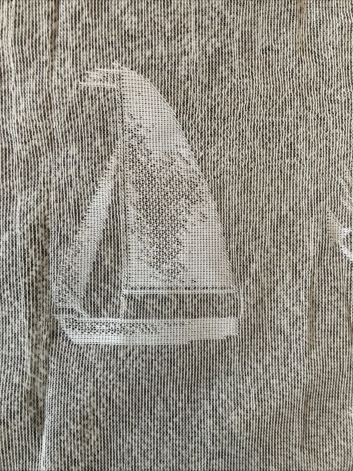 4 Heritage Lace Coastal Lake Beach Sailboat Anchor Rope Curtain Panels 83x38“ - Image 3 of 4
